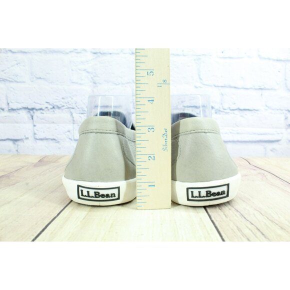 LL Bean Mountainville Gray Leather Slip-On Penny Loafer Shoes Size 10 M - Picture 6 of 9